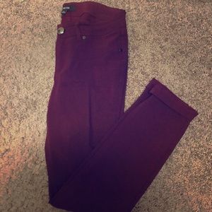 Burgundy Skinny Pants